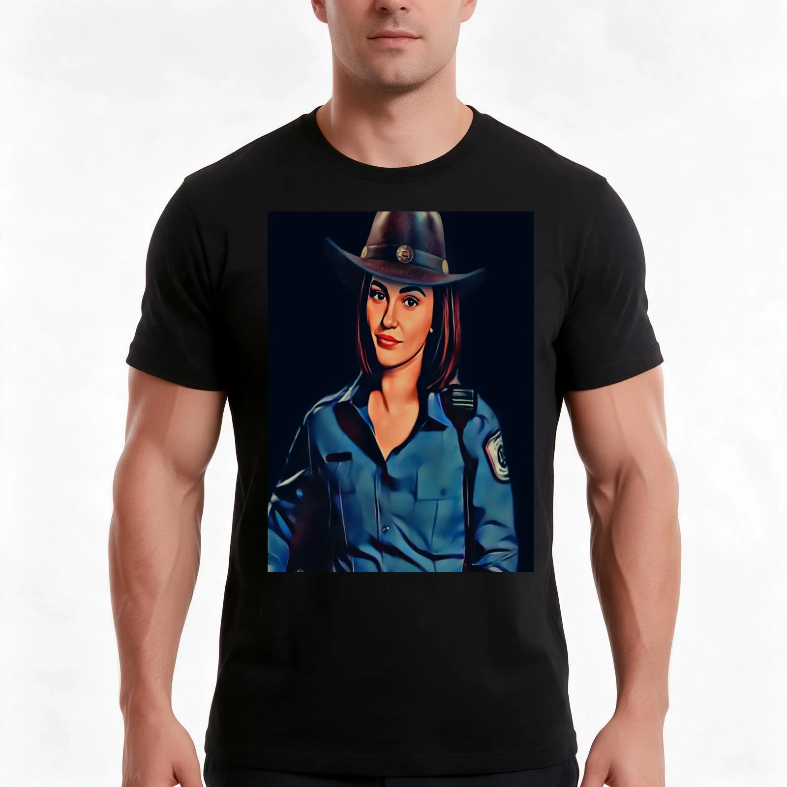 Sheriff Nicole Haught T-Shirt, Summer Casual Cotton Tee, Oversized Streetwear Tops, Vintage Graphic Print, Unisex Men Women