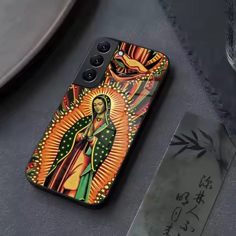 Virgen Mary Virgin De Guadalupe Phone Case Glass for Samsung Galaxy S25 S24 S21 S22 S23 S20 Ultra Fe Plus A34 A54 A24 A16 A52 A5