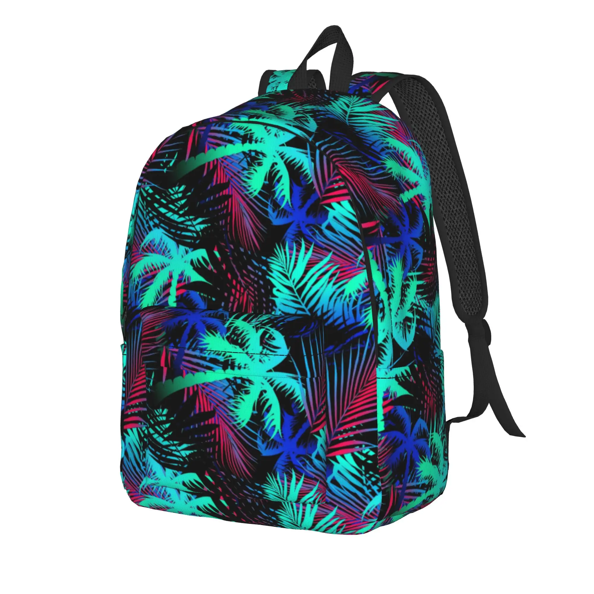 Vibrant Tropical Palm Leaf    Backpack  Trekking Backpacks Youth Elegant High School Bags Designer Print Rucksack