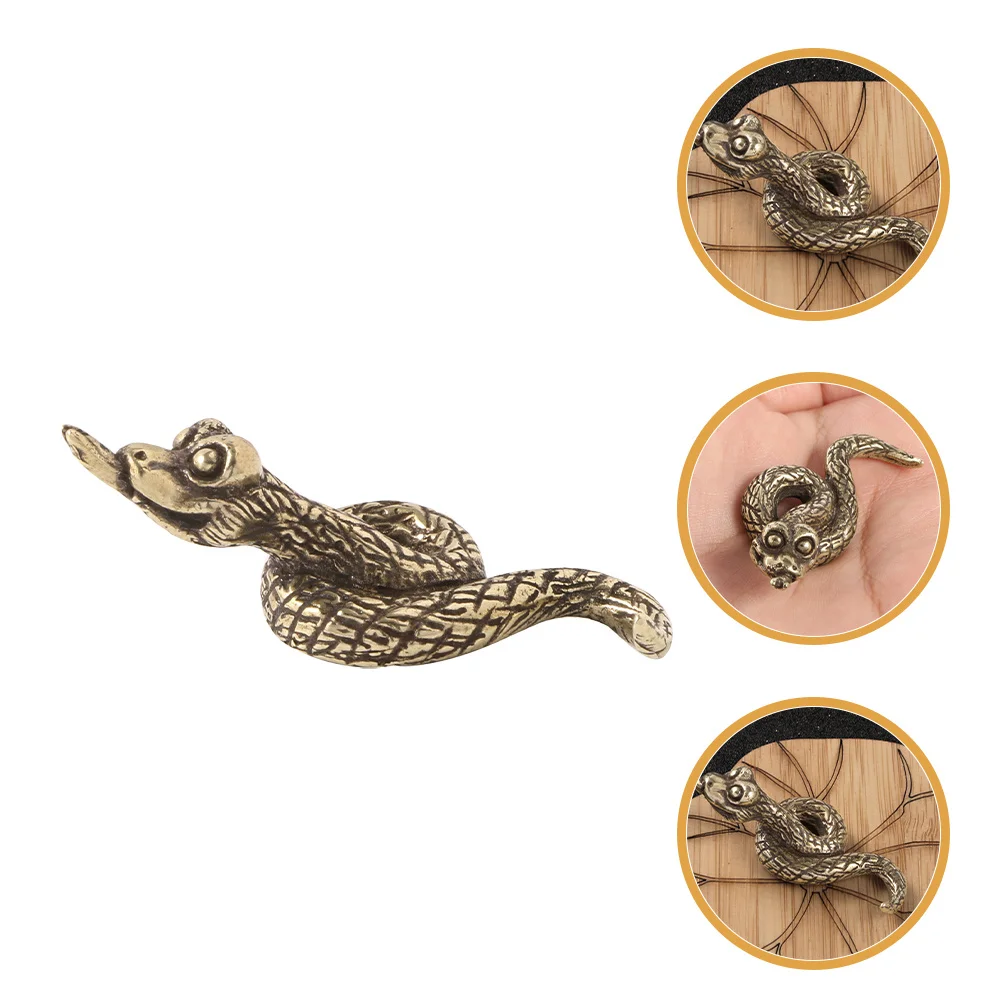 

Snake Brass Figurines Year of The Snake Decoration Home Living Room Display Statue Souvenir Gift