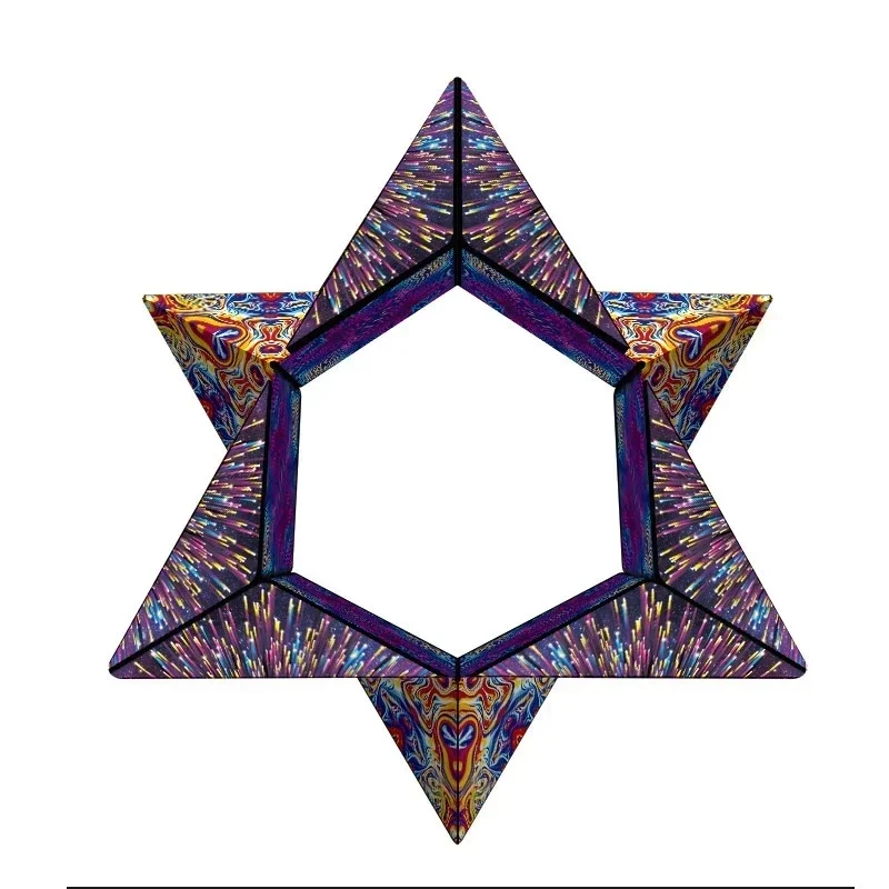 Nowy geometryczny zmienna magnetyczna magiczna kostka antystresowa 3D ręcznie obracana przestrzenne Puzzle dzieci odprężająca zabawka spinner kostka