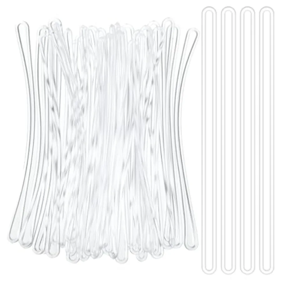 

80Pcs Bag Tag Loops, Luggage Tag Loops, Clear Plastic Luggage Tags Strap Luggages Handle Wrap, Luggages Straps for Suitcases fo