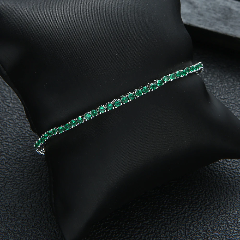 Luxurious AAA Zircon Elements Hemp Rope 2mm Crystal Bracelet White Gold-Color For WomenTedding Jewelry S0478