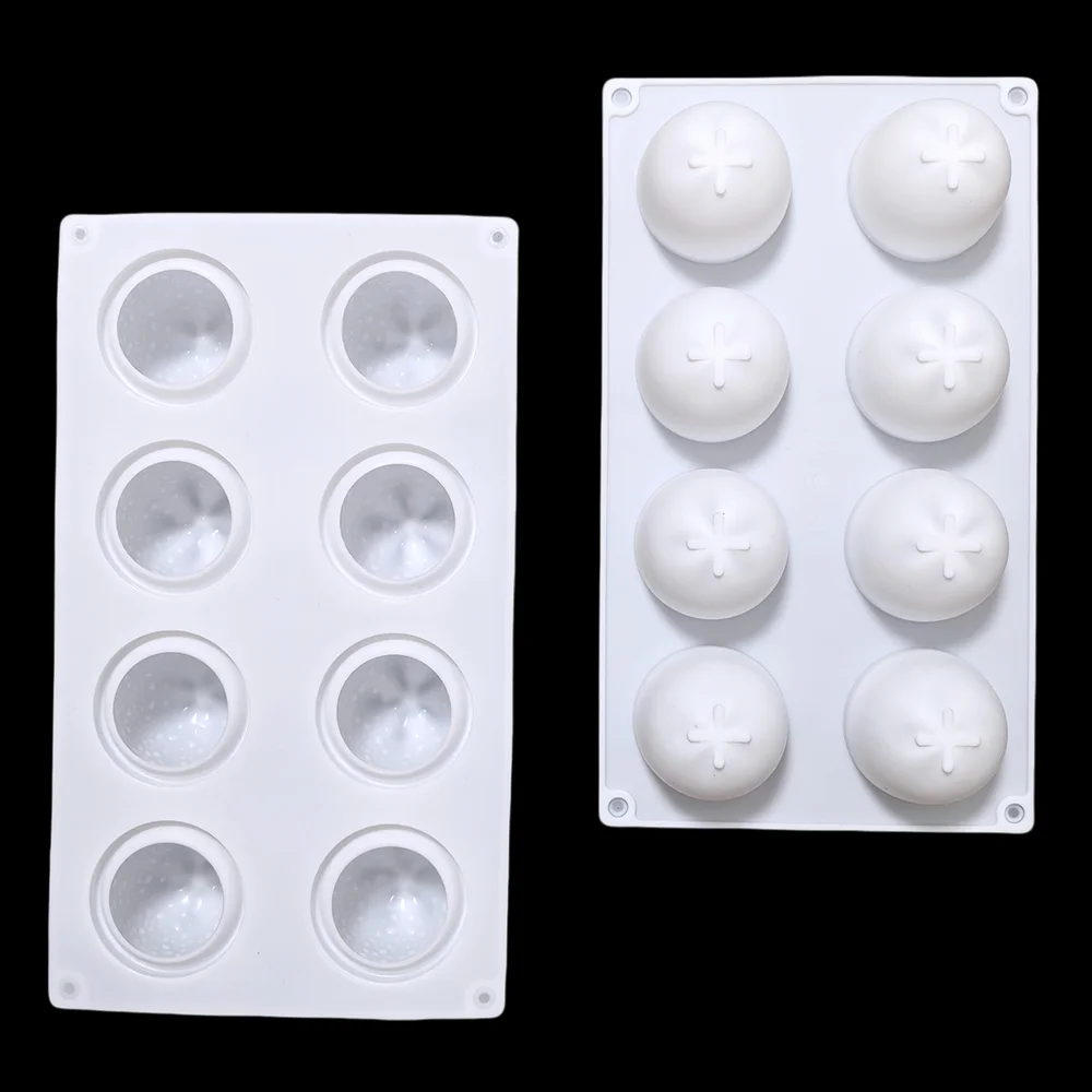 1PC 8 Cavity Tangerine Shaped Silicone Cake Mold Fruit Orange Mousse Dessert Mould Citrus Cake Mouler Pastry Baking Molds