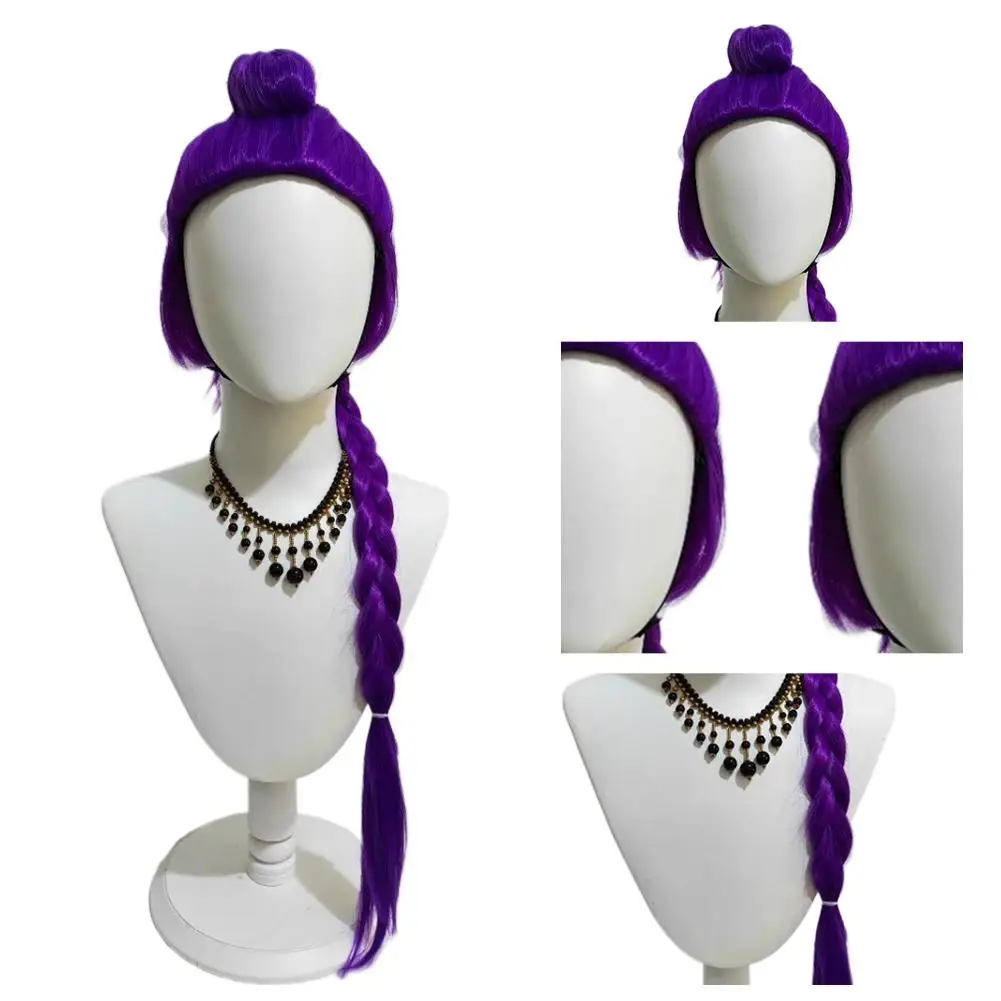 Peruca roxa fei-show fibra sintética resistente ao calor cabelo feminino traje dos desenhos animados papel cos-play feminino peruca ﻿