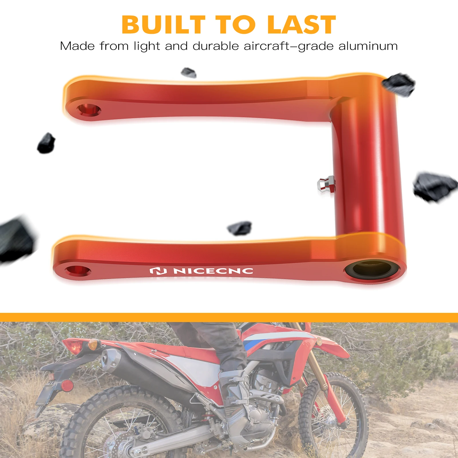 Для Honda CRF300L CRF300 L CRF 300 L RALLY 2021-2024 2023, комплект понижающих звеньев задней амортизационной подвески NICECNC, замена 52475-K1T-E10