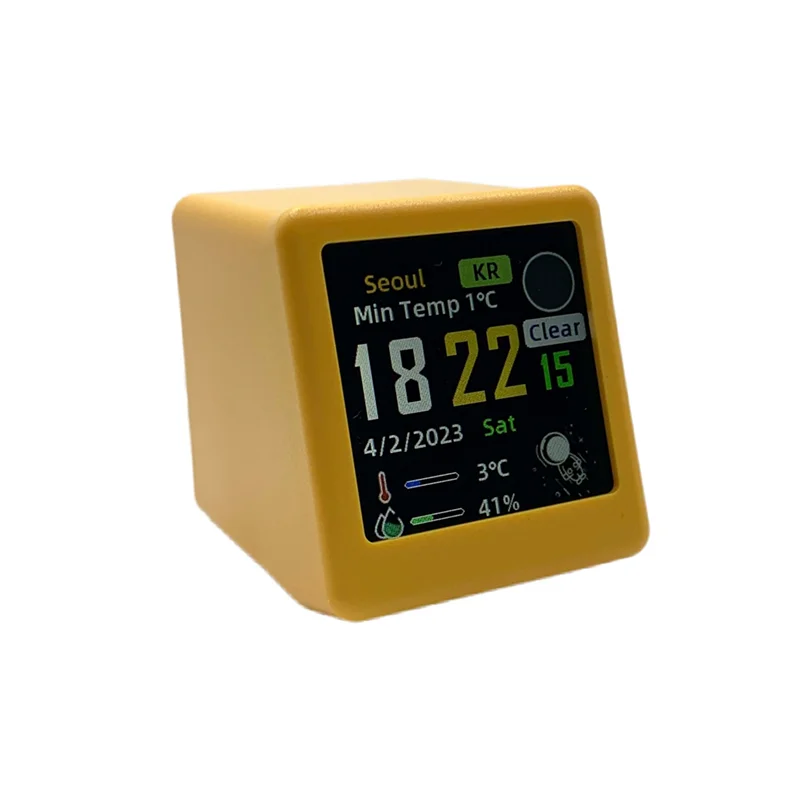 B21B Smart Touch Weather Station Wifi Desk Digital Analog Alarm Clock Small Album Photo Frame Mini Desk Clocks Home