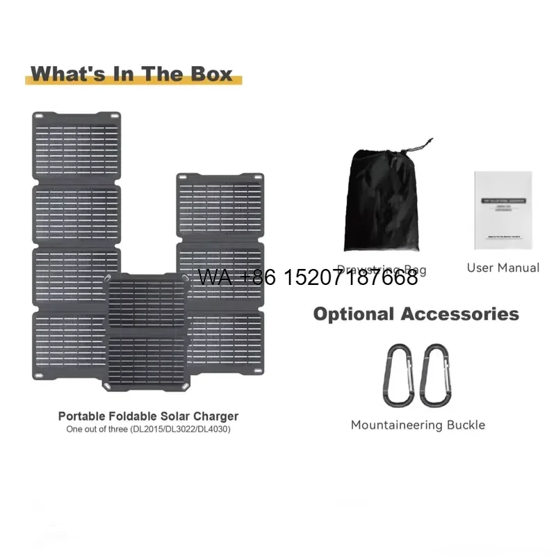 Wmwmnu for Flexible Foldable Solar Panel Outdoor Travel ETFE Waterproof High Efficiency Mono Cell Factory Customization