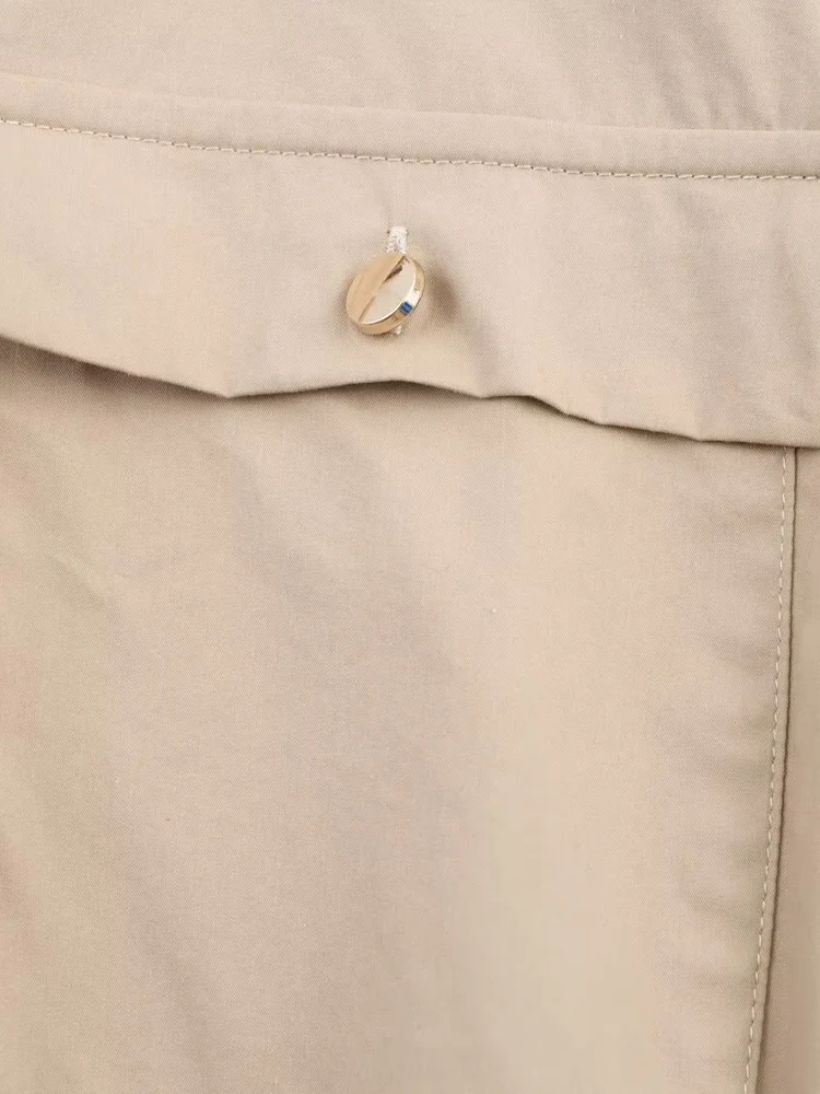 European and American style autumn new fashion trend women's clothing lace-up long-sleeved design sense safari shirt