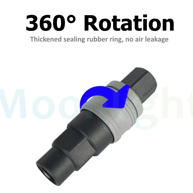 Plastic Steel Self Locking C Type Pneumatic Quick Plug Connector PP SP PH SH PM SM PF SF 20 30 40 SMV 1/4 Female SMY 1/2 Male