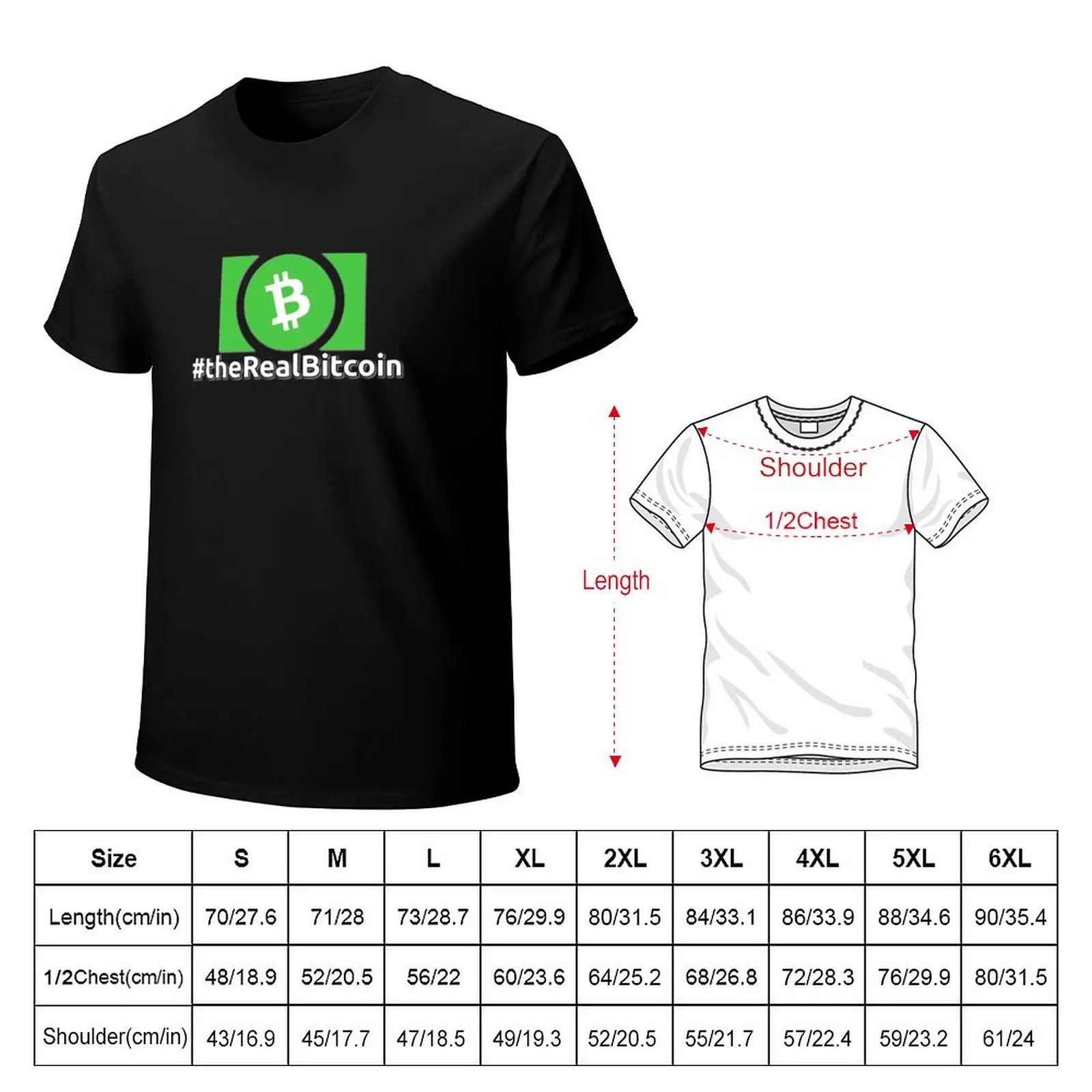 Green Bitcoin Cash Symbol #TheRealBitcoin T-Shirt man t shirt heavyweights graphic tee shirt mens shirts graphic tee
