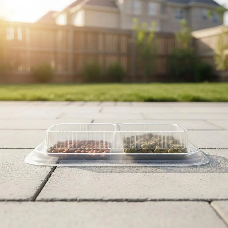 10/20Pcs Disposable Pet Food And Water Feeding Bowl Ant Cat Feeder Tray Portable Travel Bowl Outdoor Stray Cat Feeding Supplies