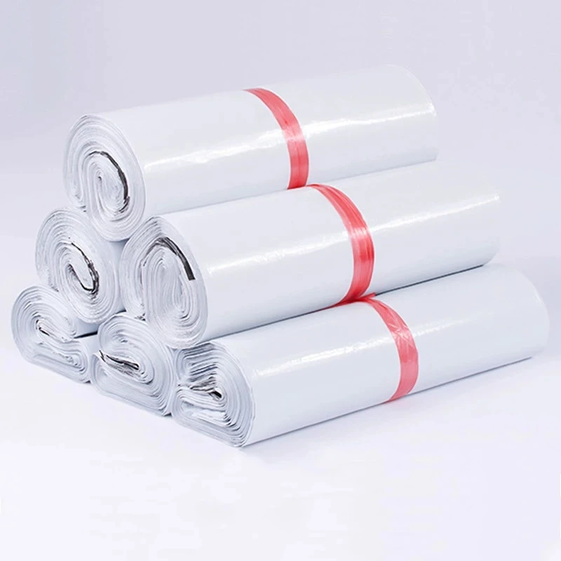 

INPLUSTOP Ploy Shipping Bags Opaque PE Plastic Express Envelope Storage White Color Mailing Bags Self Adhesive Seal Courier Bag