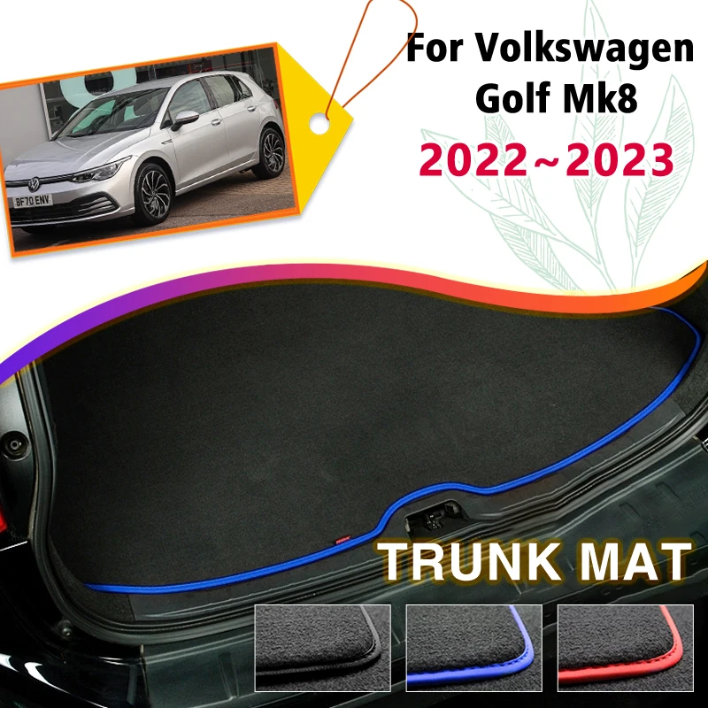 

Car Rear Trunk Mat For Volkswagen Golf Mk8 VW GTE GTD GTI R-Line 2022 2023 Boot Cargo Trunk Luggage Floor Carpet Pad Accessories