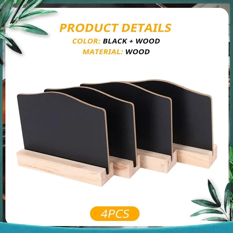 (NEW) 4 PCS Mini Chalkboard Signs For Chalk Sign,Food Labels Message Board Signs For Party Restaurant Wedding