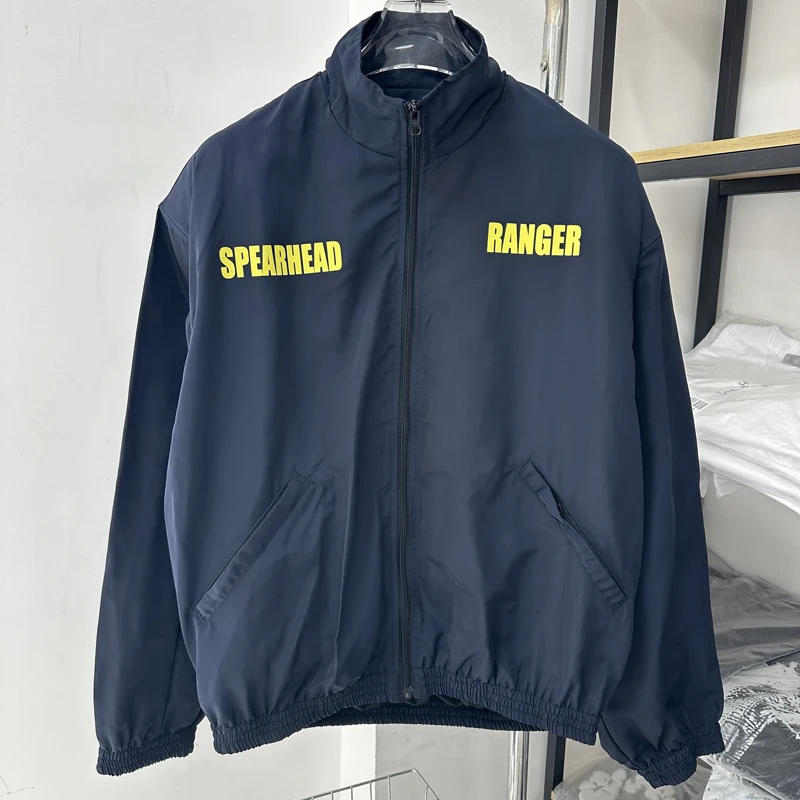 

Американская уличная куртка с воротником на молнии, свободного кроя, повседневная, осенне-зимняя верхняя одежда с буквенным принтом, молодежная мода