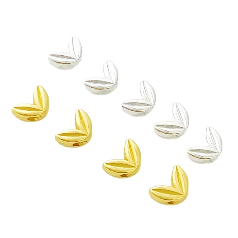 20Pcs Double Hole Wheat Spacer Beads Earring Accessories Stylish Beads Separators for Jewelry Crafters and Hobbyists