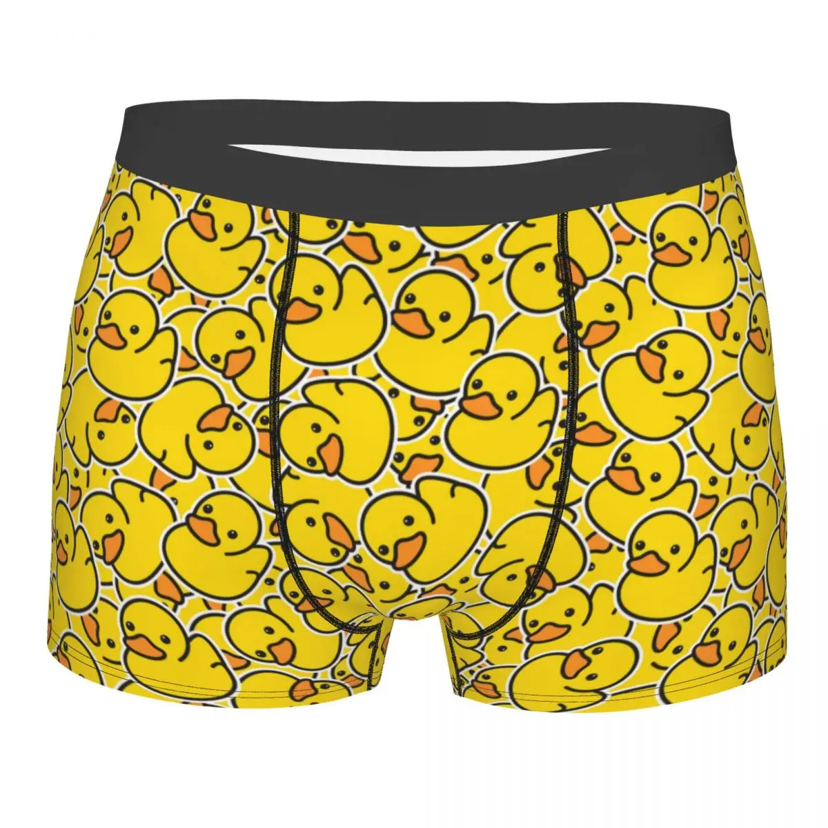 Boxers clássicos do pato da borracha para homens, shorts feitos sob encomenda, cuecas frescas, cuecas, roupa interior, amarelo