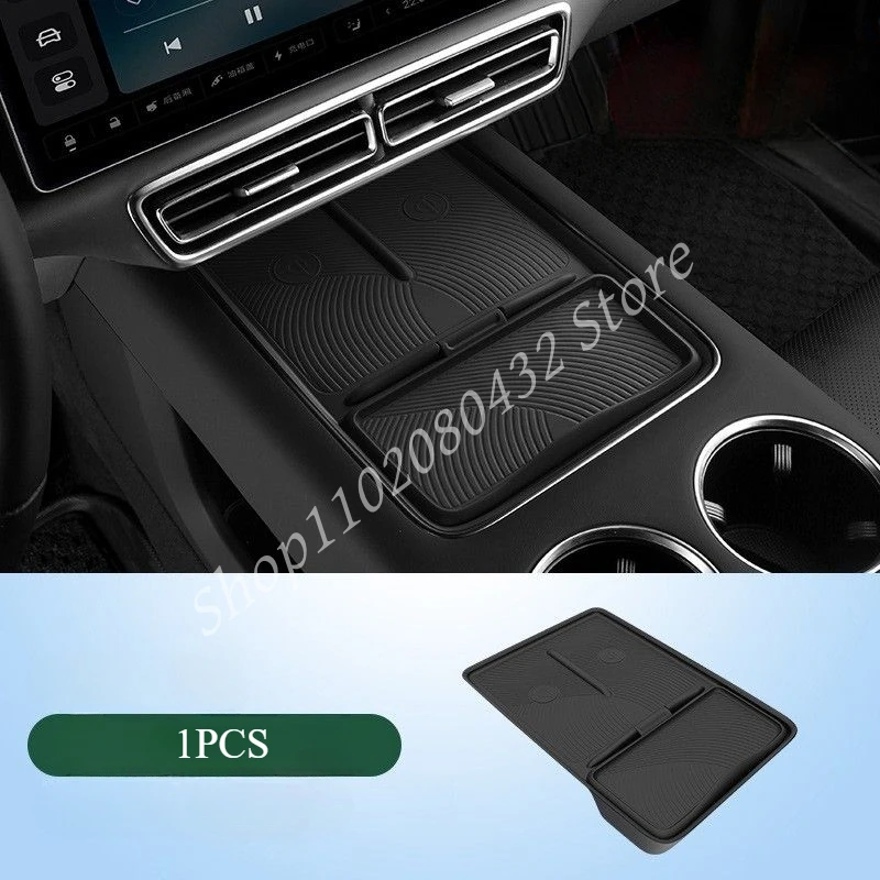 For Li Lixiang L6 L7 L8 L9 2024 Restyling Car Styling Wireless Charging Central Control Water Cup Silicone Pad Auto Accessories