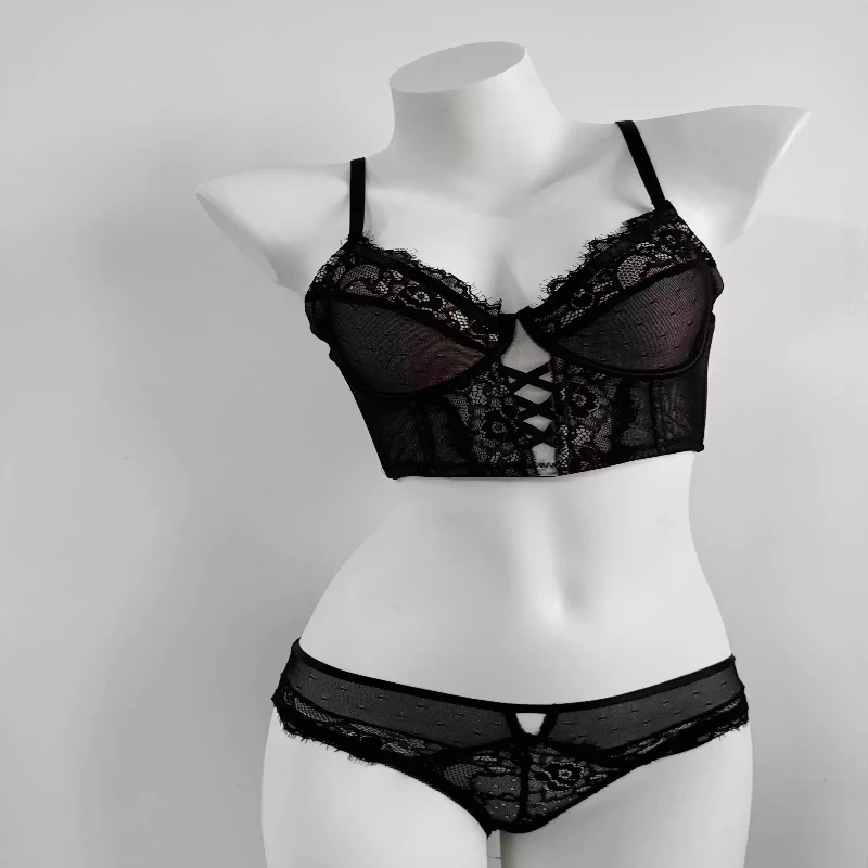 Fashion French Lace Push Up Lingerie Set Thin Soft Underwire Bra Sheer Chemise Ruched Design Petite Small Bust S-XL Hot