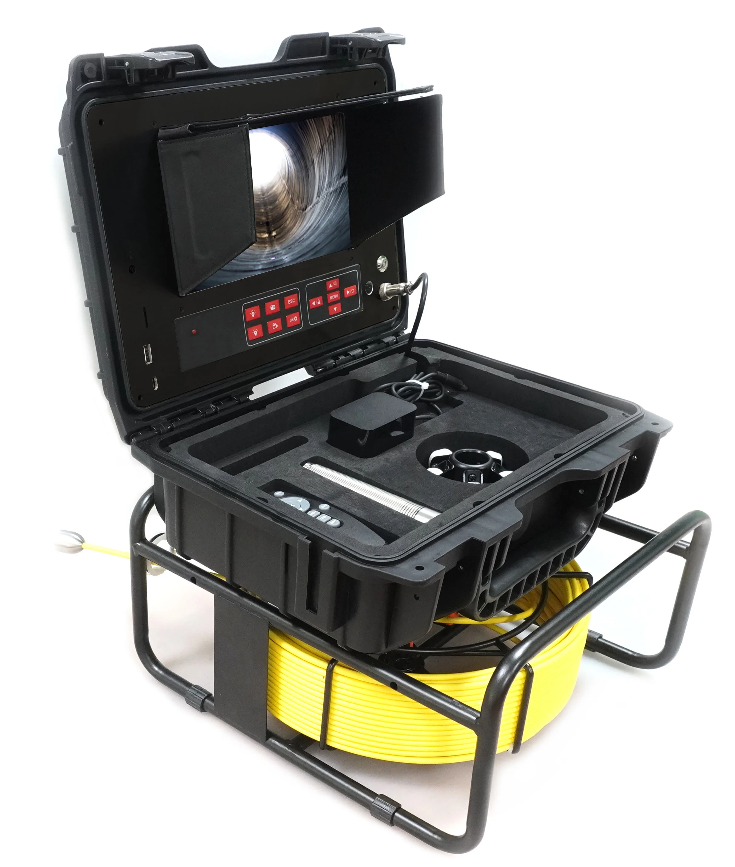 

9 Inch 23mm Lens 512HZ Locator DVR Video Industrial 1080p Videoscope Hd Digital Borescope Industrial For Pipe