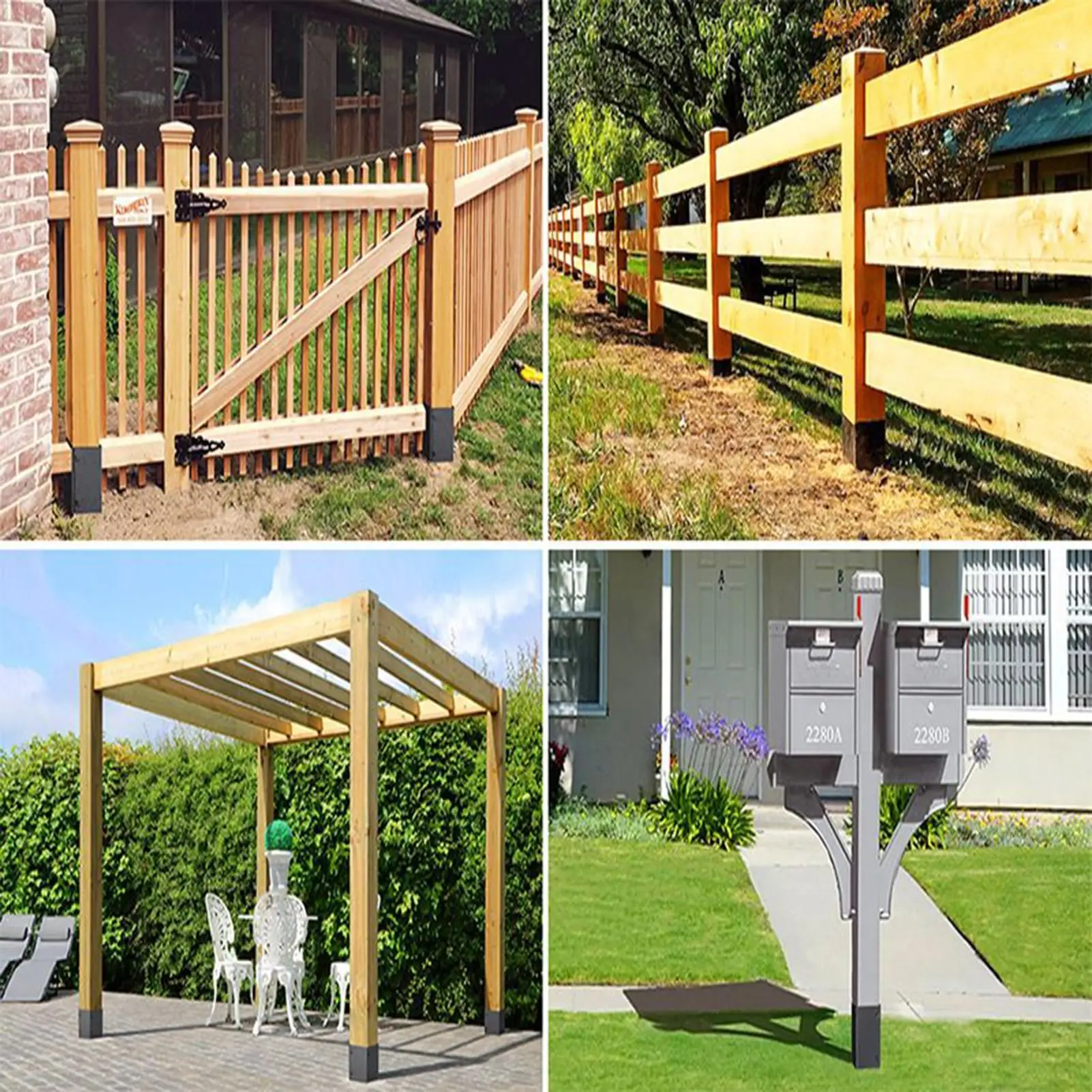 

Post Brackets Heavy Duty Adjustable Holder Feet Stainless Steel Heavy Duty Fence Post Base With Screws For Deck Railing Mailbox