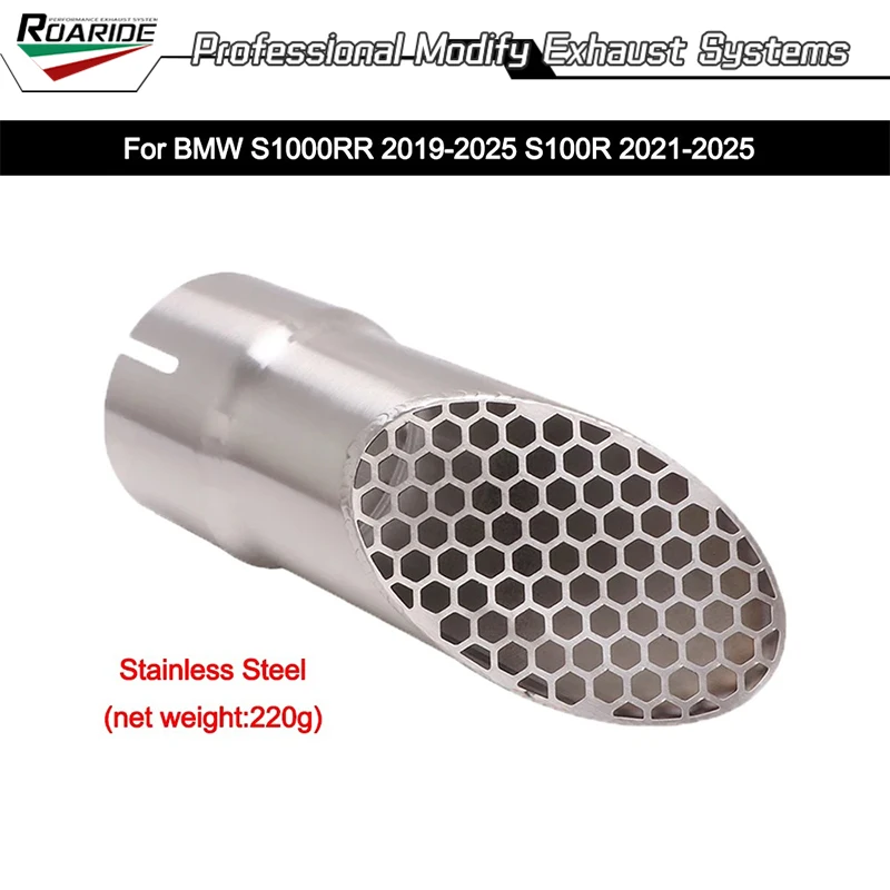 Motorcycle Exhaust Modify Escape Moto Mid Connection Pipe Tube Stainless Steel Muffler With DB Killer For BMW S1000RR 2019-2025