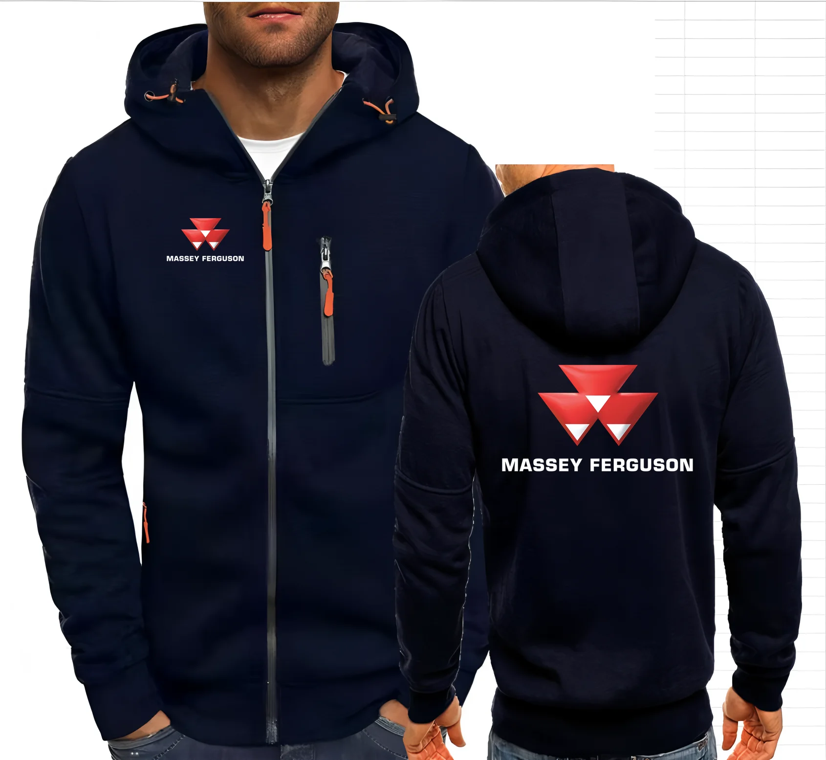 Massey Ferguson Tractor agrícola hombres sudaderas con capucha sudaderas con capucha de lana hombres con capucha hombre Sudadera con capucha hombre sudadera abrigo chaqueta