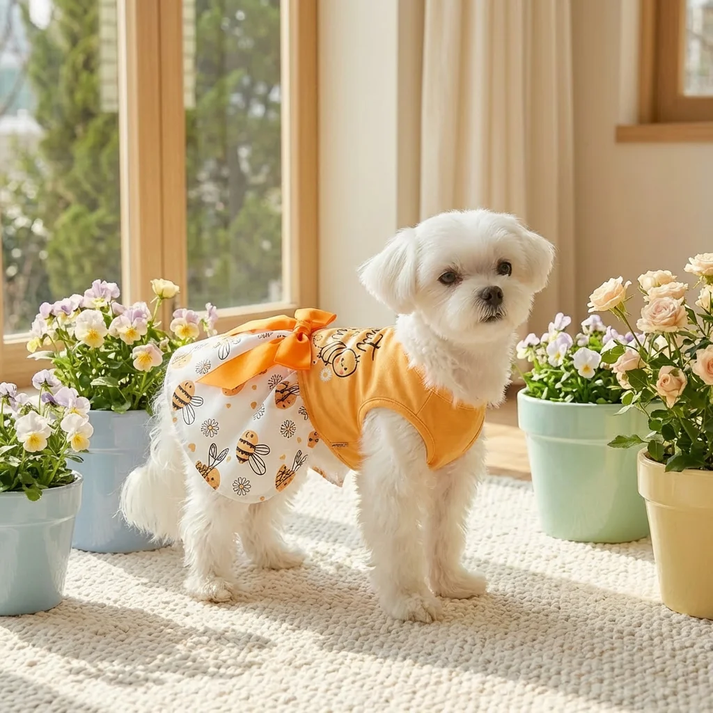 Vestido con lazos para perros y gatos pequeños – Primavera/verano - imagen 4