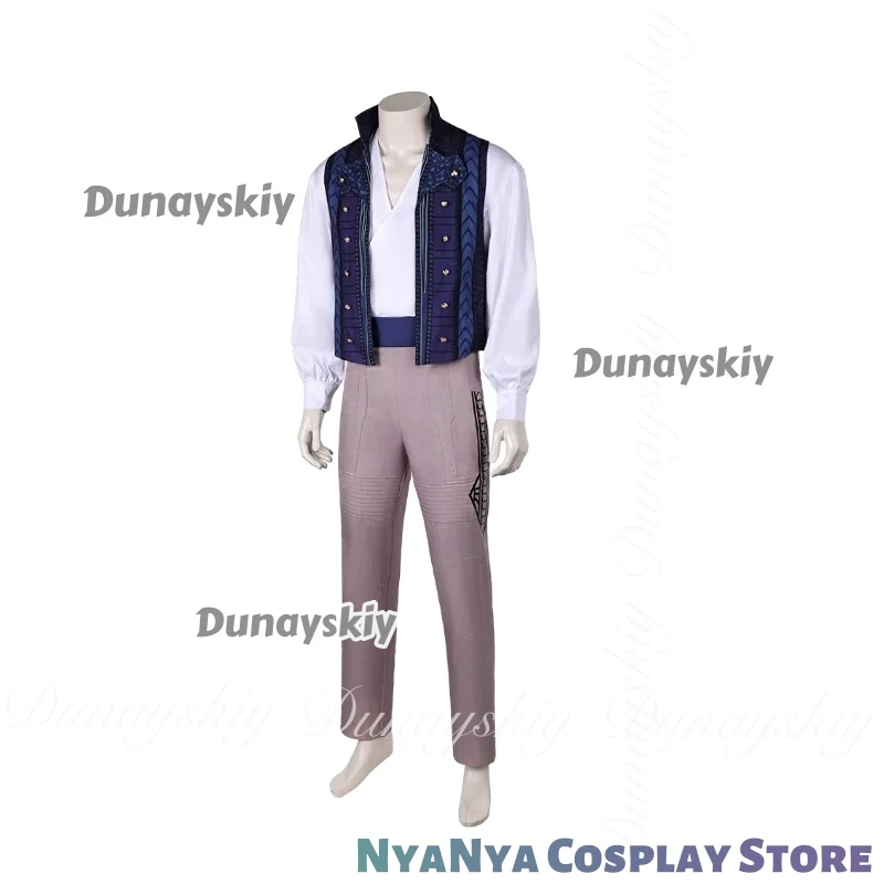 Wicked: parte uno película Fiyero Prince Cosplay Helloween con la Chaqueta corta azul con la camisa blanca Cosplay disfraz traje completo