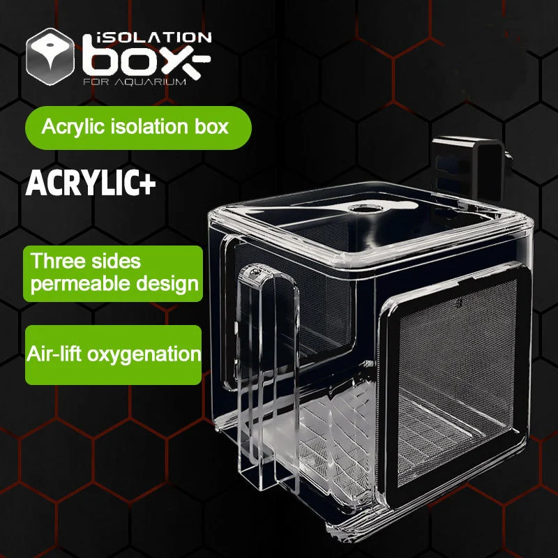 Aquarium Acrylic Fish Tank Isolation Box Pneumatic Spawning Incubation Box Ornamental Breeding Room Small Fry Stainless Steel