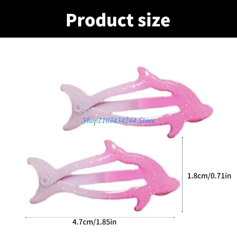 1 زوج المشابك أغطية الرأس غطاء الرأس لطيف دولفين دبوس الشعر الجانب مقاطع الشعر Hairgrip مقاطع للأطفال إكسسوارات الشعر