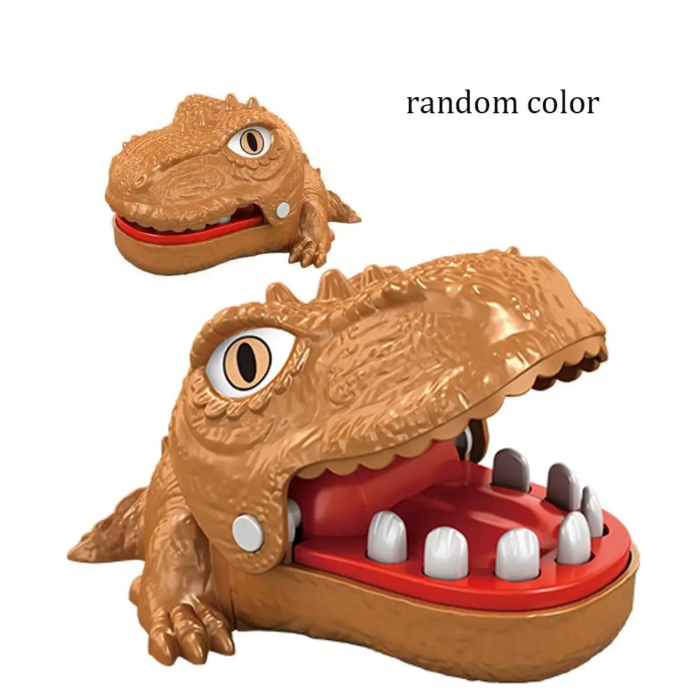 Random Color Bite Finger Toy Funny Mini Dinosaur Plastic Bite Hand Toy Stress Reliever Kids