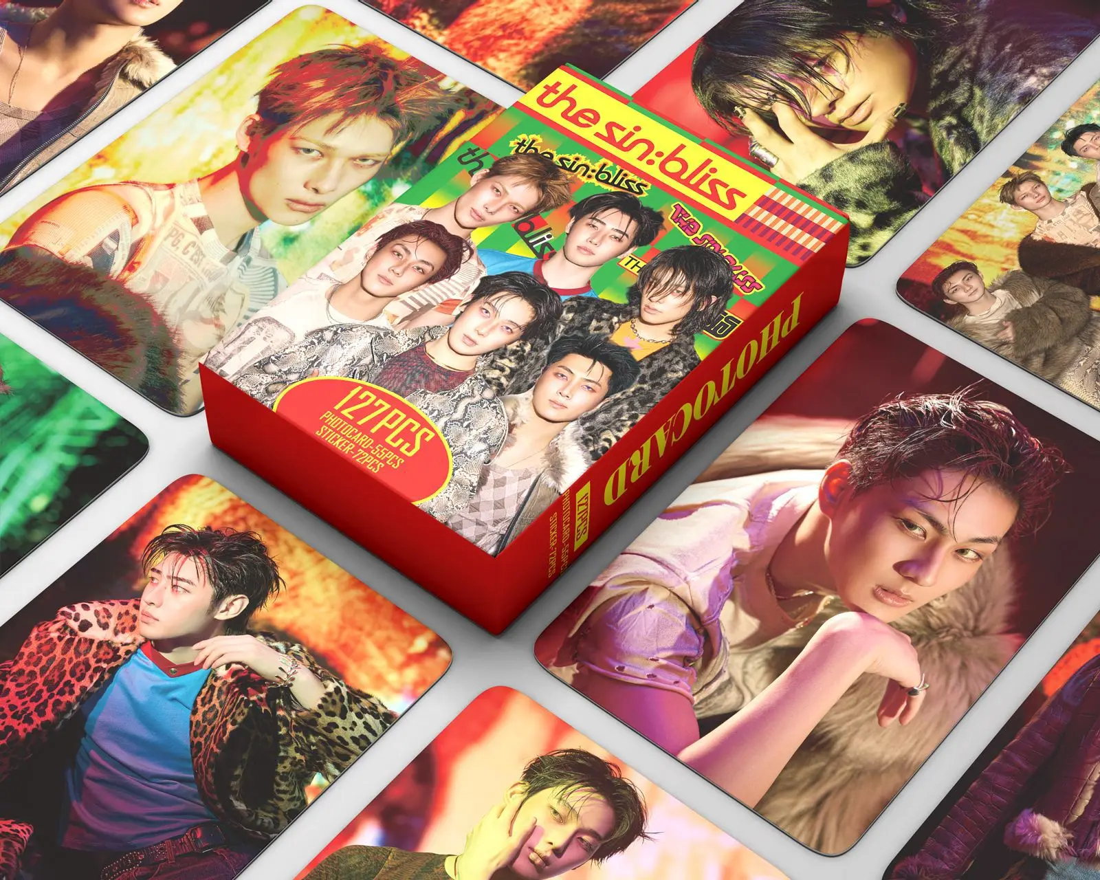 127PCS Single ALbum THE SIN BLISS Mini LOMO Card Photocards Stickers HD Fans Collection Cards Decorative Present Fans Gifts