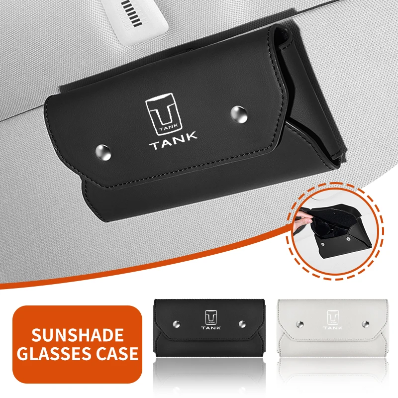 

Car Sunglasses Holder Glasses Clip Eyeglasses Box Accessories For Great Wall GWM Tank 300 Tank500 City 300 Border 400 500