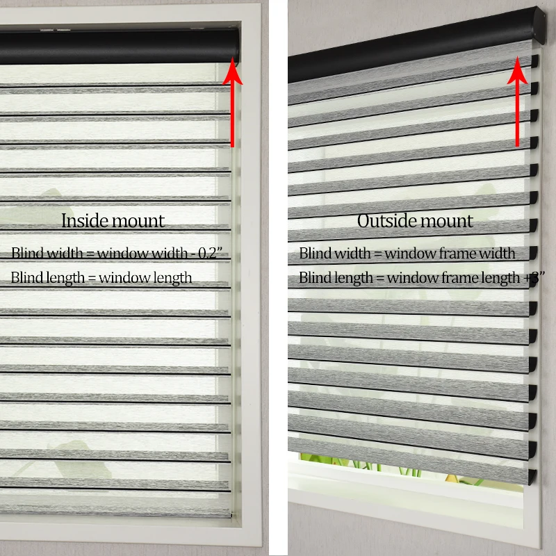 SmartMatters Cordless Motorized Horizontal Sheer Shades Dual-layered Light Filtering Shangri-La Roller Blinds for Windows Alexa