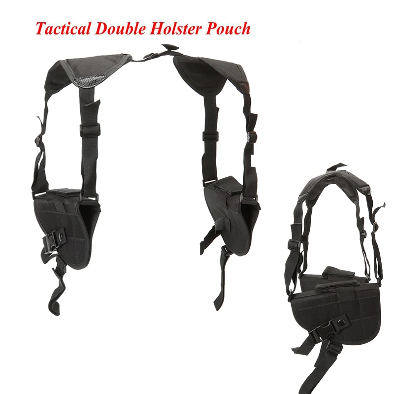 

Right / Left Hand Nylon Holster Tactical Double Shoulder Holster for Universal Gun Glock 17 Pistol Concealment Holster