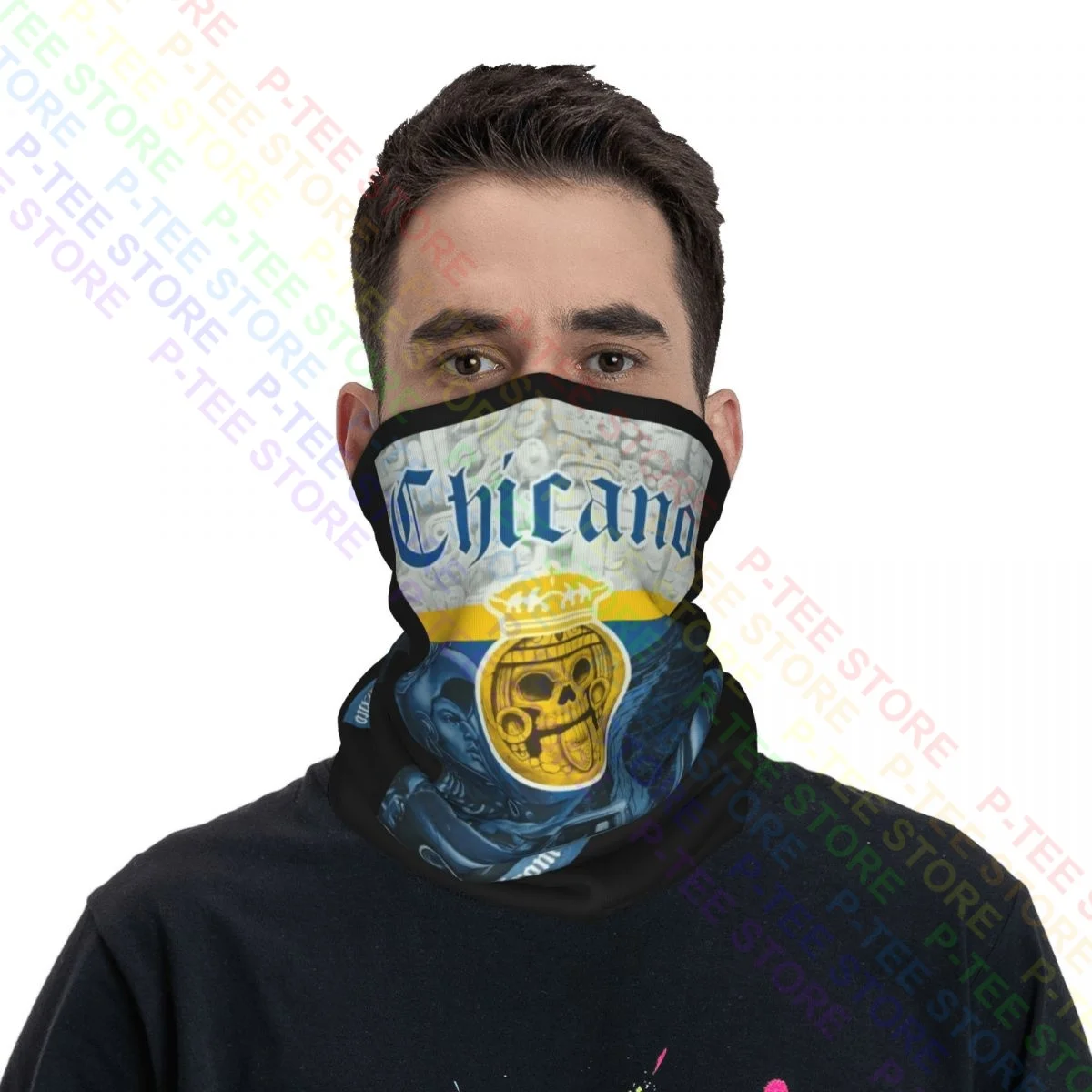 Chicano Pride Lowrider Urban Streetwear Neck Gaiter Bandana Scarf Face Mask Ski Dustproof Breathable