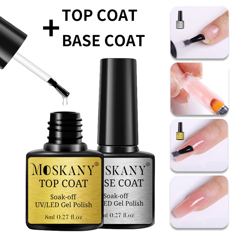 MOSKANY-Juego de esmalte de uñas con lámpara UV/LED, taladro eléctrico, barniz de Gel semipermanente, arte para Kit de manicura profesional completo