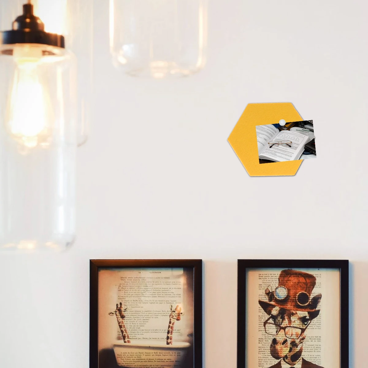 

10 Pcs Creative Stickers Felt Wall Memo Board Bulletin Decorations Photo Decorative Bamboo Self-adhesive Office