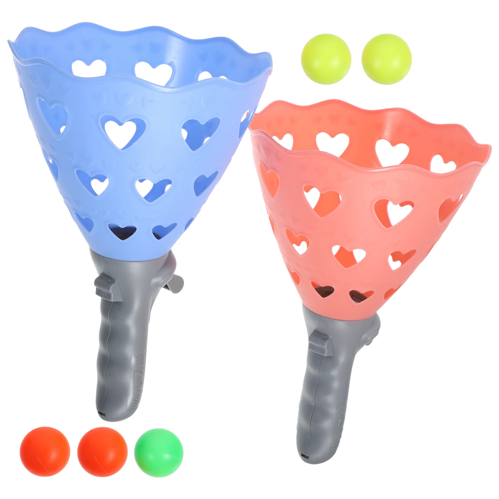 

Plastic Catch Kids Outdoor Toys Launcher Family Interactive Toy Blue Kids Pop-Pass-Catch Balls Pink Color Ball Game