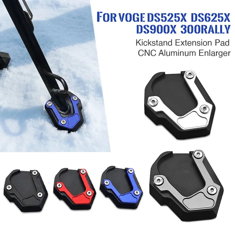 

for VOGE DS525X DS625X DS900X 300 Rally Motorcycle Accessories CNC Aluminum Kickstand Enlarger Extension Pad Side Stand Foot
