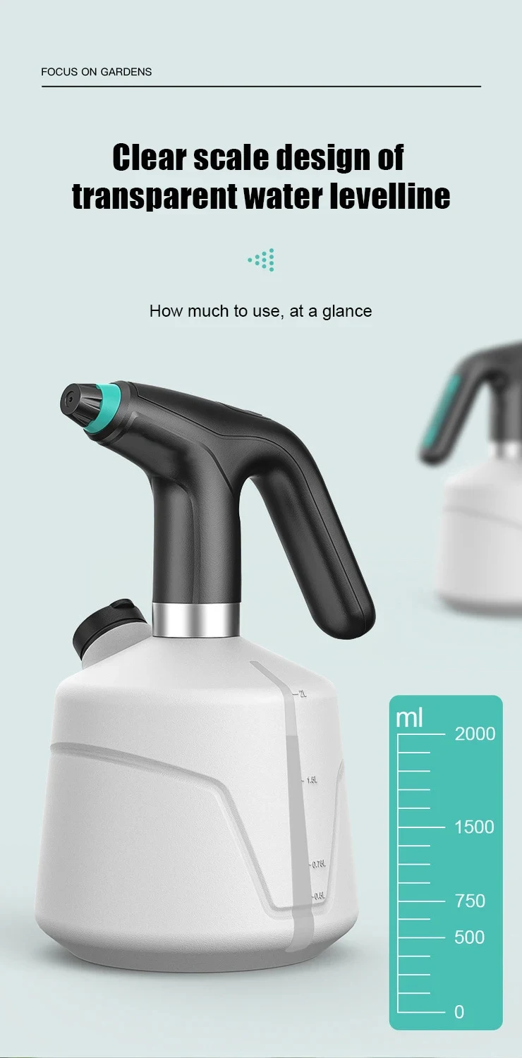 HOMEFISH 2L Elektrische Pflanzensprühflasche Automatischer Bewässerungszerstäuber USB Elektrischer Desinfektionssprüher Bewässerungsmaschine für Pflanzen – Detail 7
