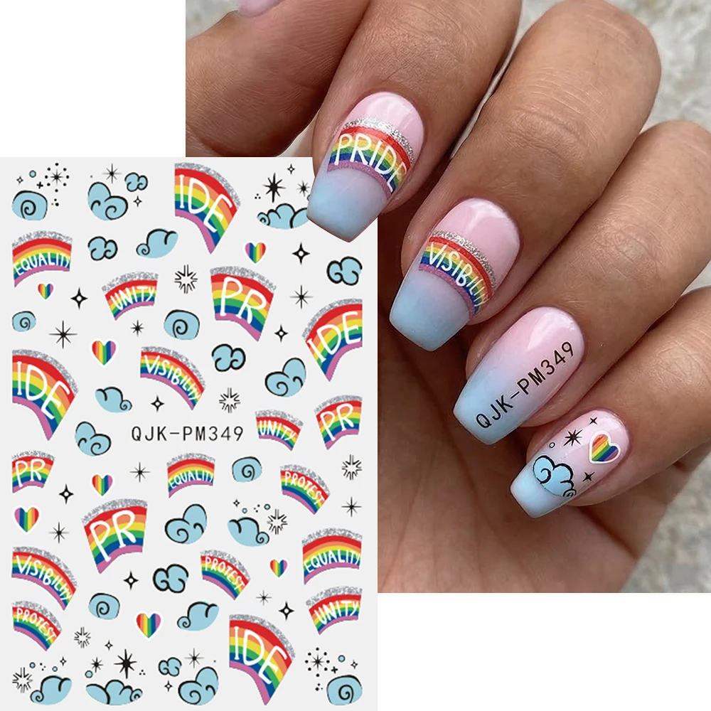 สติกเกอร์ติดเล็บ 3 มิติ ลายรุ้ - Nail Art Rainbow บทวิจารณ์และราคา