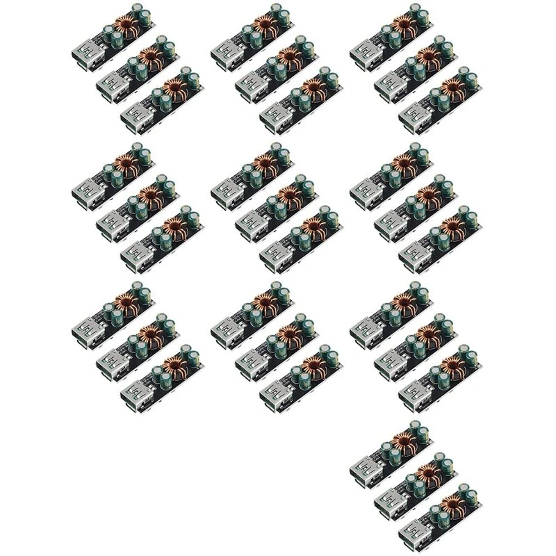 AA94-30PCS 60W 6-35V DC To USB Type C PD 3.0 QC4.0 + & Type A QC3.0 DC Fast Charge 12V 24V Step-Down Power Module