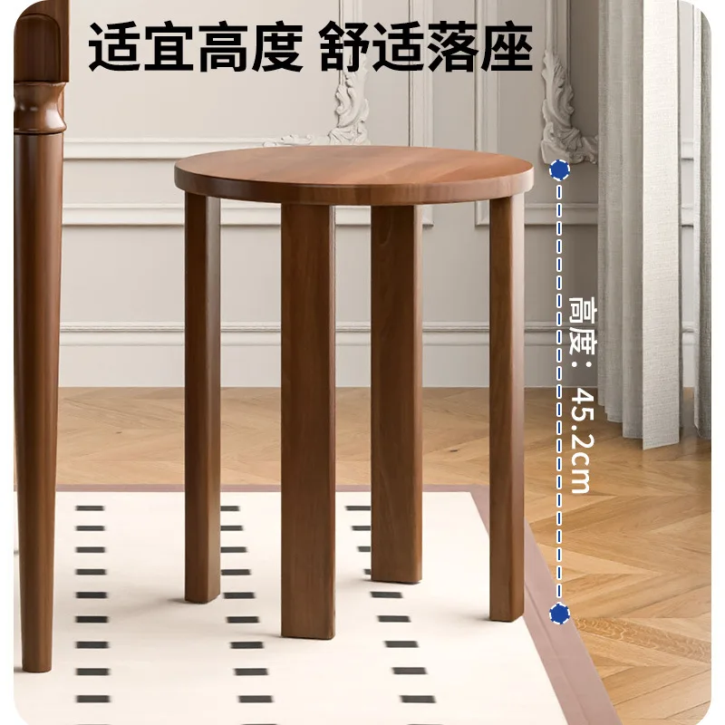 Stackable Stool Modern Dining Table Stool Log New Chinese Stacked Music Solid Wood Round Stool Coffee Table Household