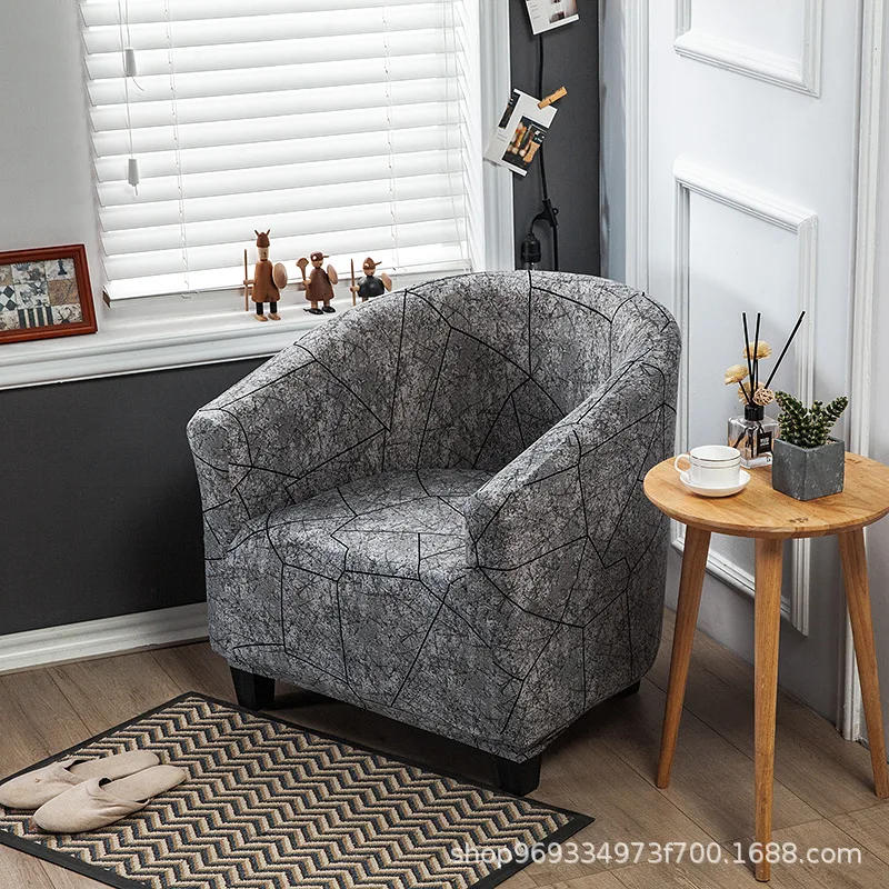 Nordic All-season Sofa Chair Covers Small Semi-circular Single-person Sofa Cover For Internet Cafes Coffee Shops Hotel Rooms