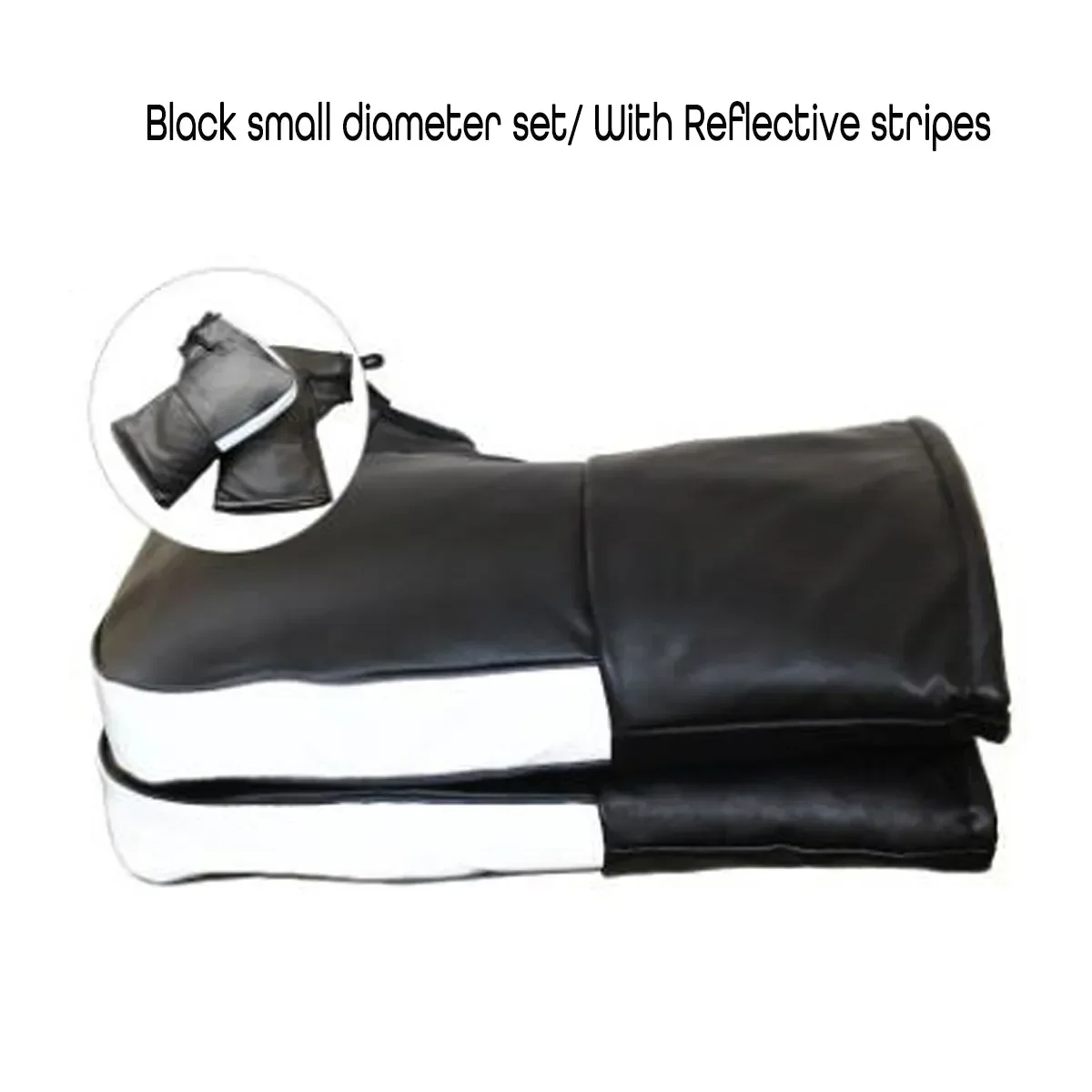 

2x Universal Leather Motorbike Scooter Handlebar Gloves Waterproof Bike Handle Bar Gloves Hand Fur Muffs Glove Mitts Winter Warm