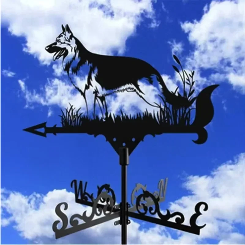 Stainless Steel Metal Weather Vane Outdoor Arts and Crafts Decoration Roof Garden Furniture Creative Decoration Wind Direction