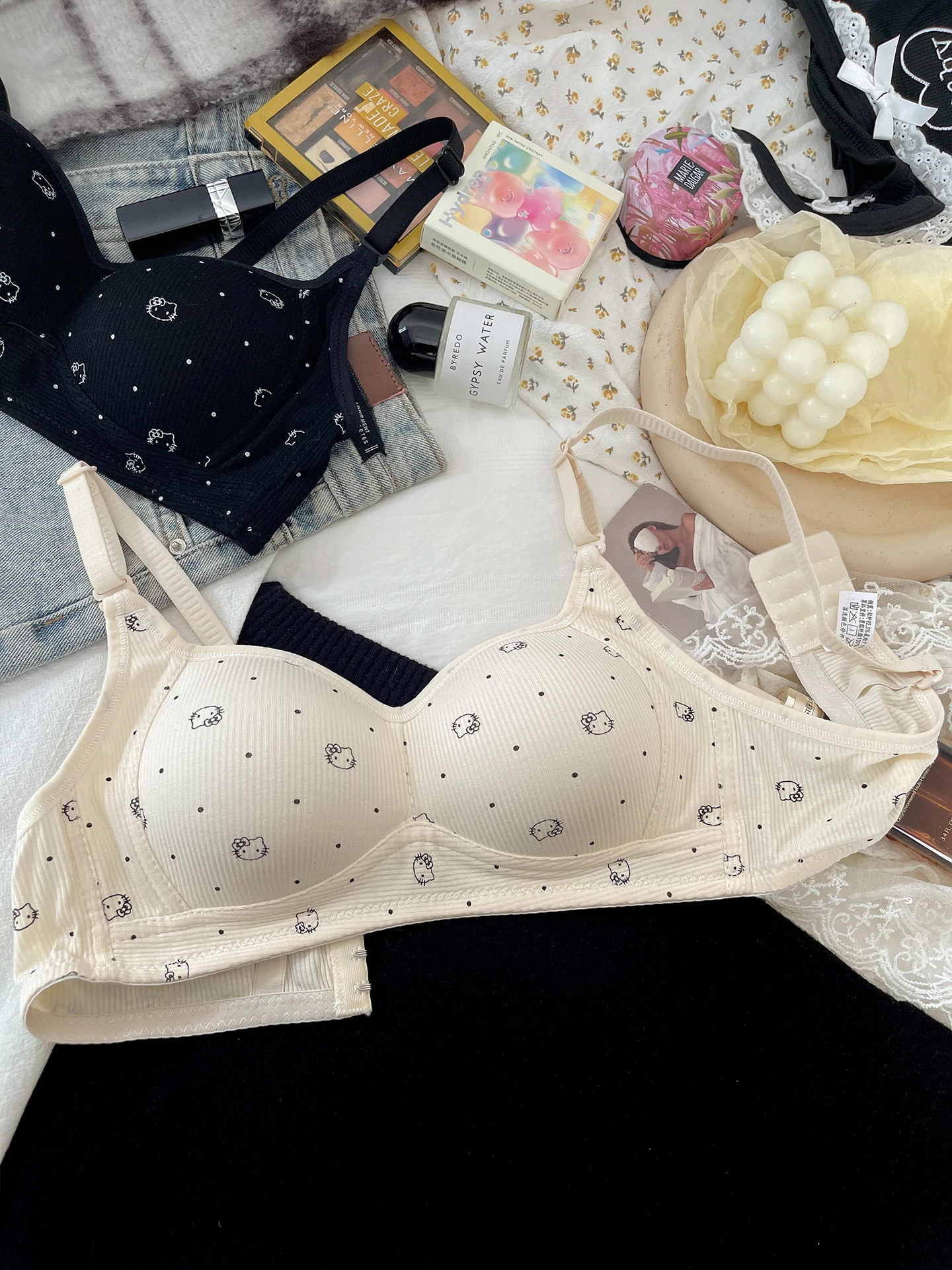 Sweet And Cute Cat Underwear Lolita Girls Gather Comfortable No Steel Hoop Thin Breathable Student High School Bun Bra - view 5